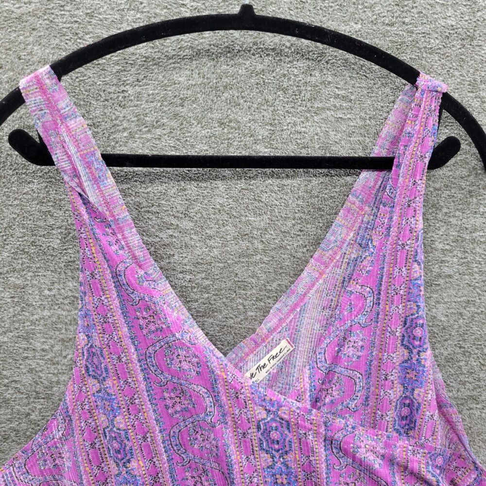 Free People Tank Women's Small Purple Summer Bloom Your Twisted Tank Top NWT - Picture 2 of 13